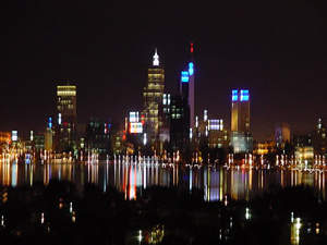 City lights on the Swan